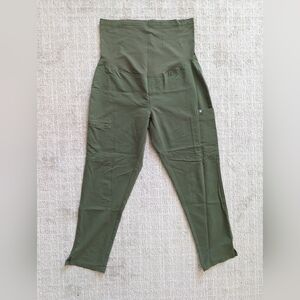 Women's Dark Olive Yola™ Maternity - Skinny Scrub Pants - L / Dark Olive
